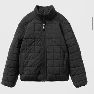 Zara Kids Black Lightweight Athletic Puffer Jacket - spring / fall